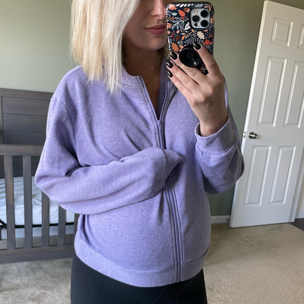 BP Nordstrom Fleece Crop Zip Up XS